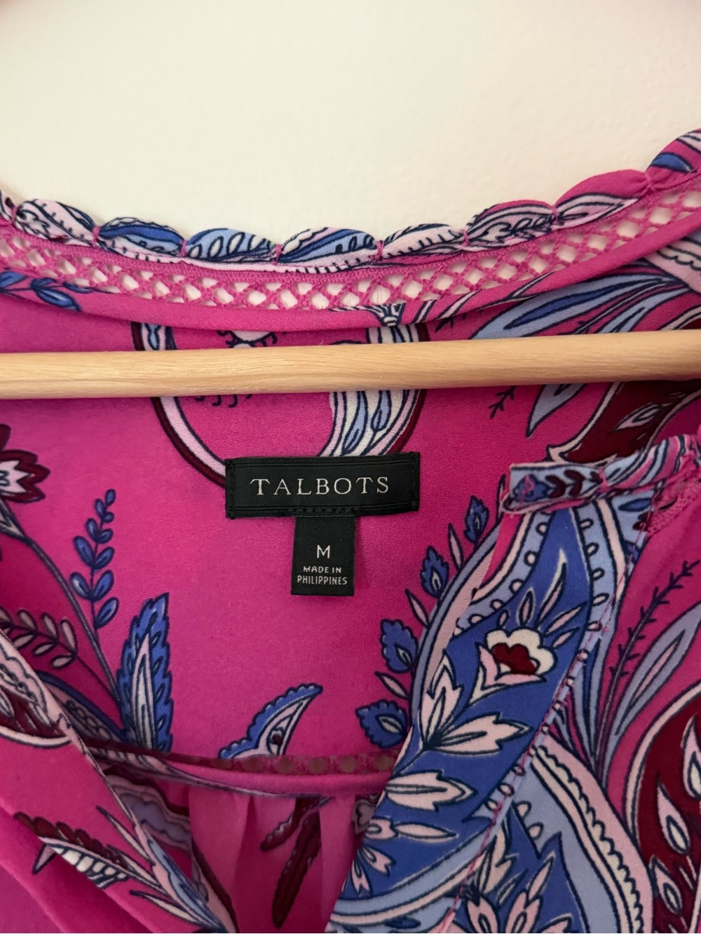 Talbots Fuchsia Paisley Sleeveless Camisole - Picture 3 of 4